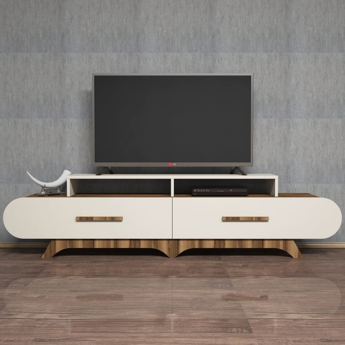 Hanah Home Soporte para TV Flora - Nogal, Crema